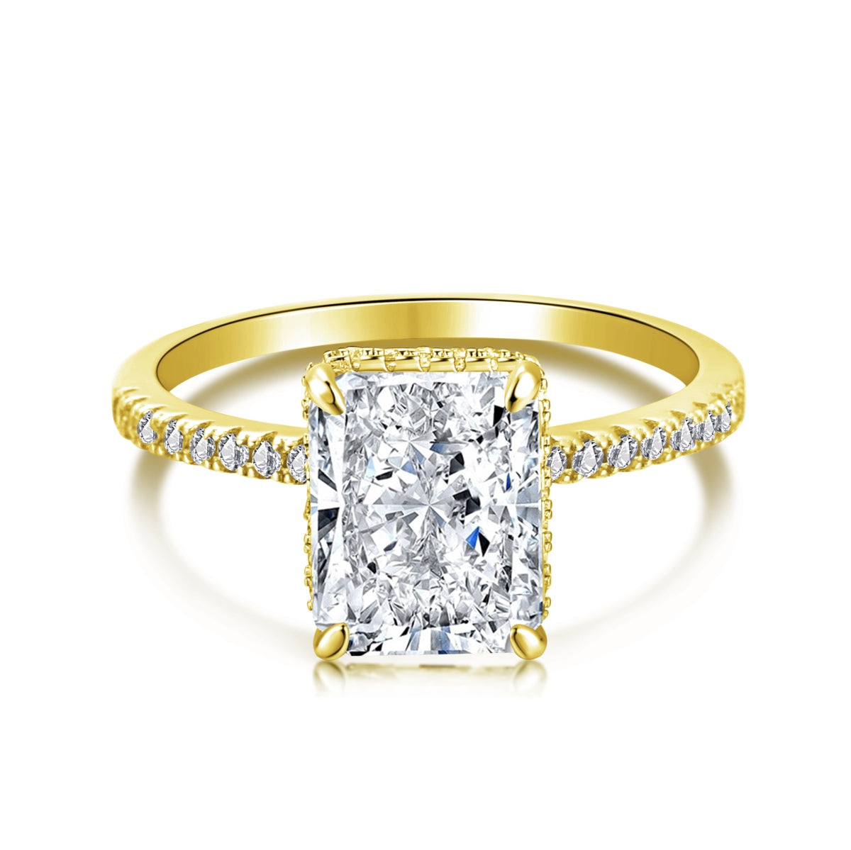 [Radiant Jewelry]4.0 Carat Luxurious Engagement Ring