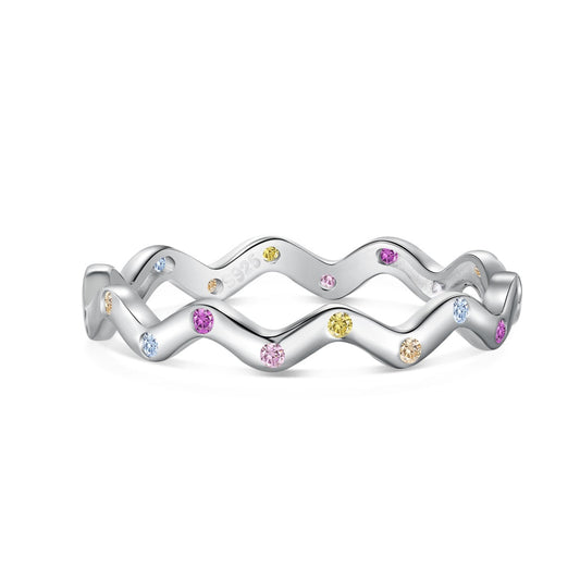 [Spark Jewelry]Ornate Vibrant Round Cut Daily Ring