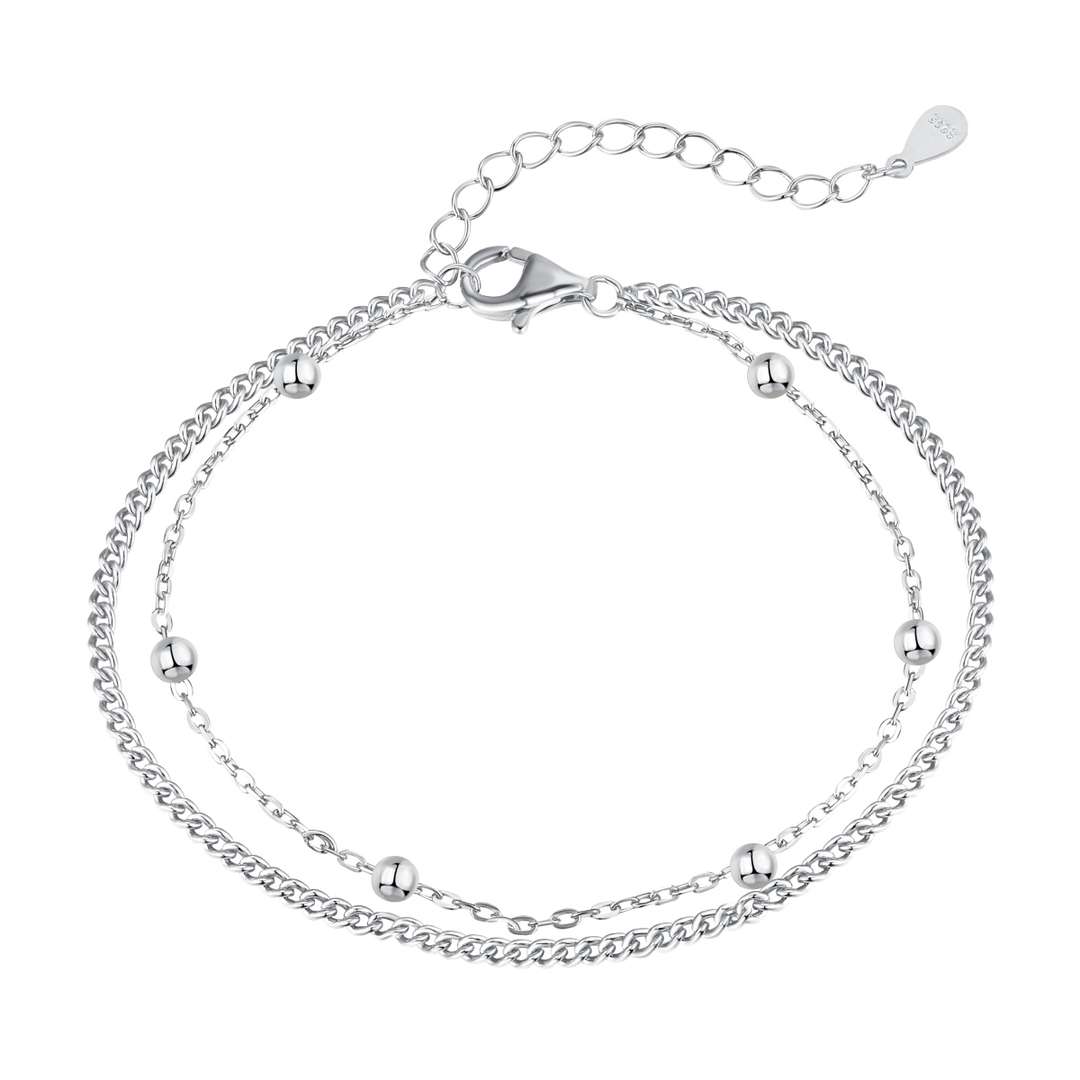[Radiant Jewelry]Delicate Bead Double Layer Bracelet