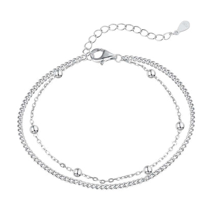 [Radiant Jewelry]Delicate Bead Double Layer Bracelet