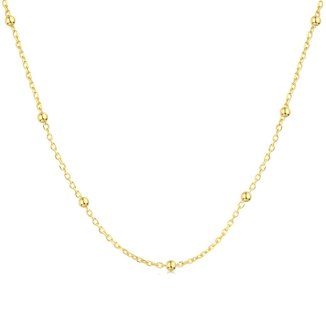 [Radiant Jewelry]Small Bead Clavicle Chain Simple Necklace