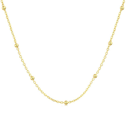[Radiant Jewelry]Small Bead Clavicle Chain Simple Necklace