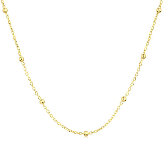 [Spark Jewelry]Small Bead Clavicle Chain Simple Necklace