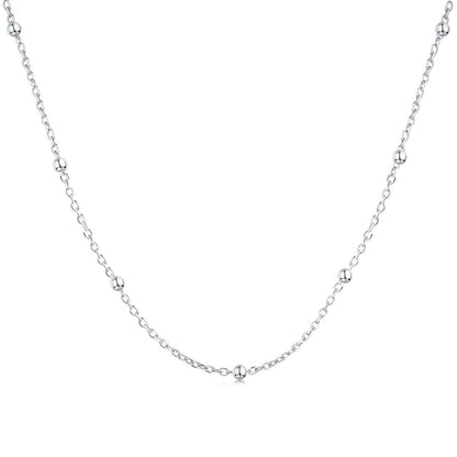 [Radiant Jewelry]Small Bead Clavicle Chain Simple Necklace