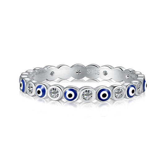 [Spark Jewelry]Sparkling Vibrant Round Shape Daily Ring