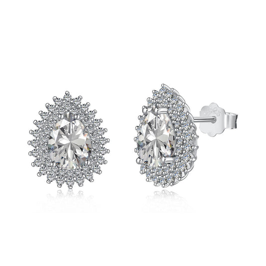 [Spark Jewelry]Delicate Gorgeous Pear Cut Daily Earrings
