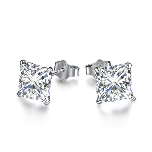 [Spark Jewelry]Ornate Square Shape Earrings