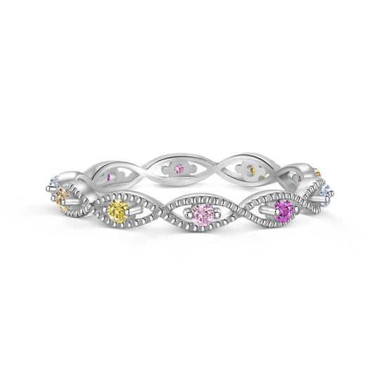[Spark Jewelry]Elegant Energetic Round Cut Daily Ring