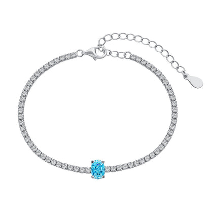 [Radiant Jewelry]0.75 Carat Exquisite Oval Cut Daily Bracelet