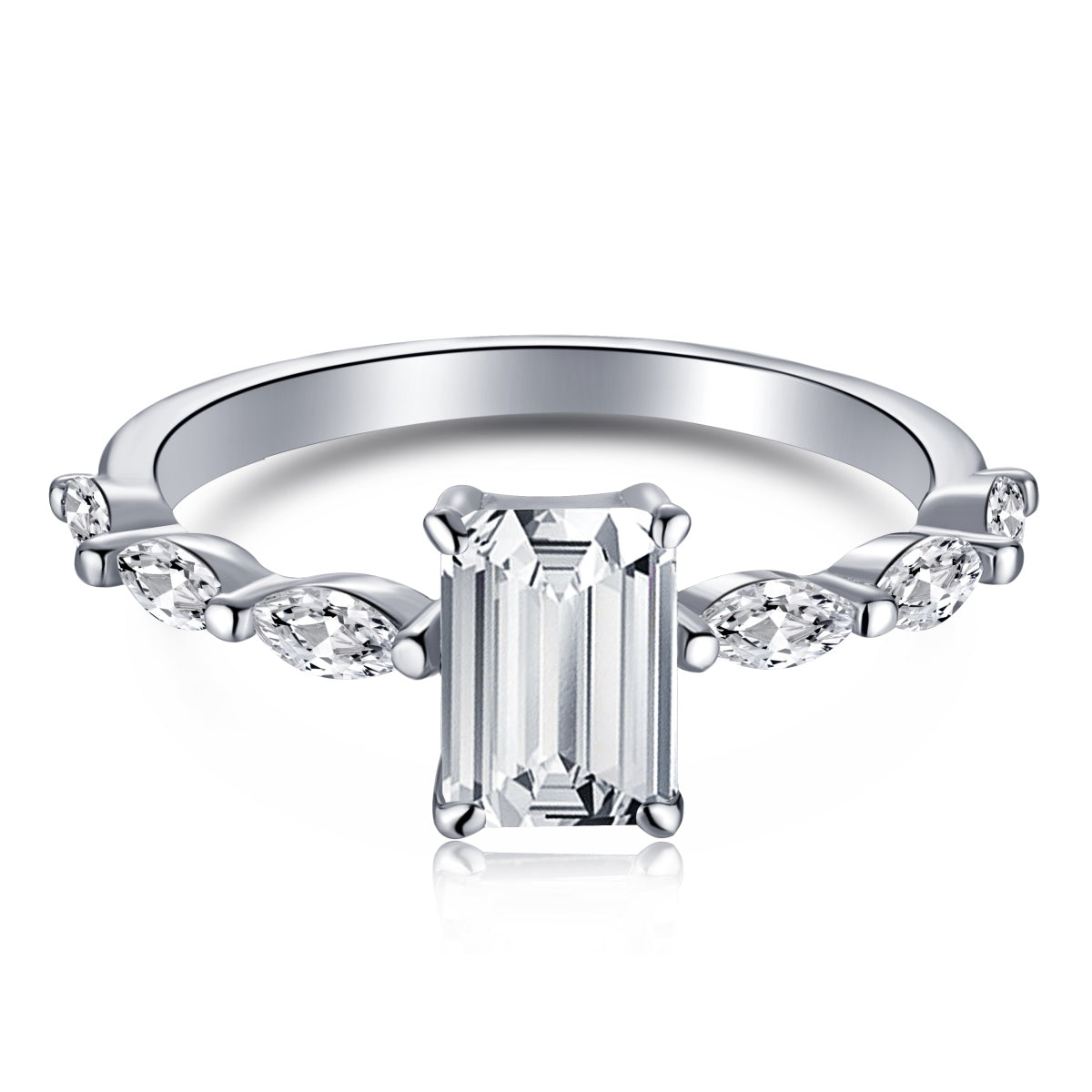 [Radiant Jewelry]1.0 Carat Dainty Resplendent Radiant Cut Daily Ring