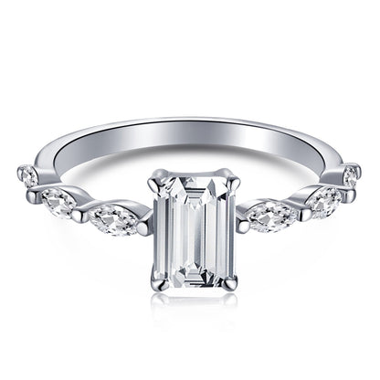 [Radiant Jewelry]1.0 Carat Dainty Resplendent Radiant Cut Daily Ring