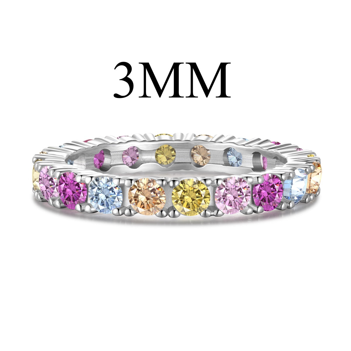 [Radiant Jewelry]Dazzling Lustrous Round Cut Tennis Ring