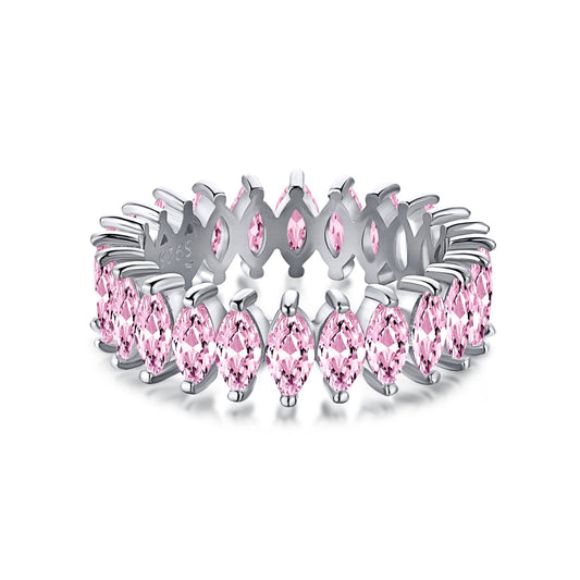 [Spark Jewelry]Gorgeous Marquise Cut Tennis Ring