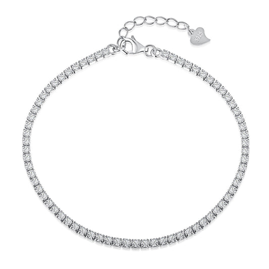[Spark Jewelry]Radiant Shinning Princess Cut Tennis Bracelet
