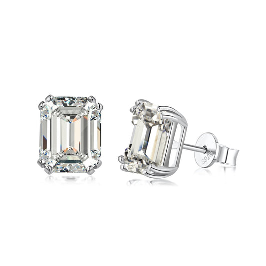 [Spark Jewelry]Dazzling Square Shape Earrings