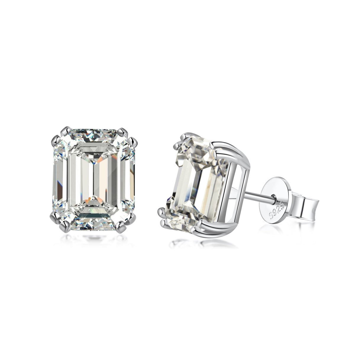 [Radiant Jewelry]Dazzling Square Shape Earrings