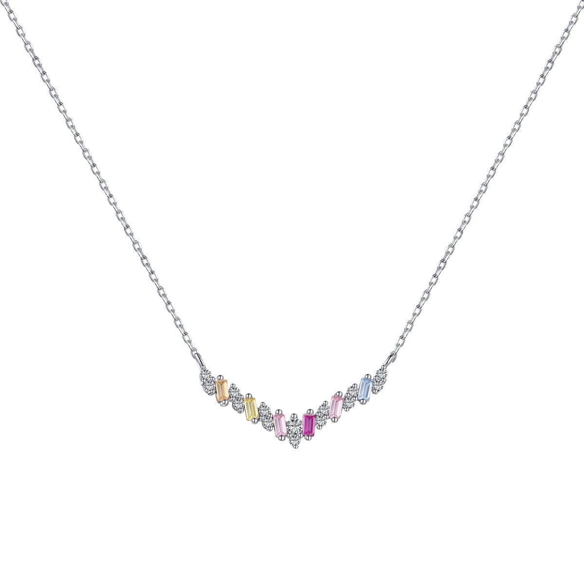 [Radiant Jewelry]Dazzling Rainbow Necklace