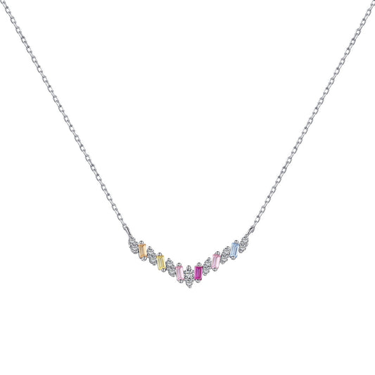 [Spark Jewelry]Dazzling Rainbow Necklace