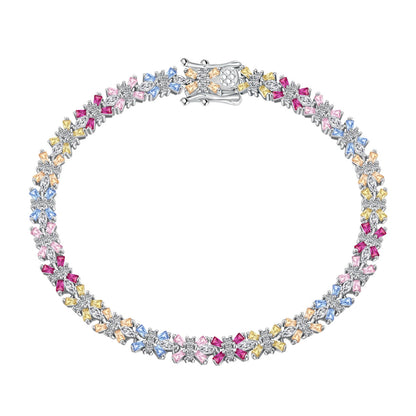 [Radiant Jewelry]Radiant Colorful Emerald Cut Party Bracelet