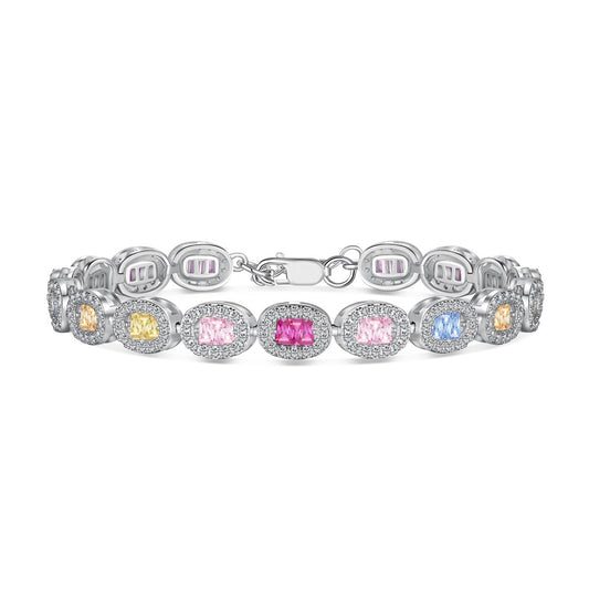 [Spark Jewelry]Exquisite Ornate Emerald Cut Daily Bracelet