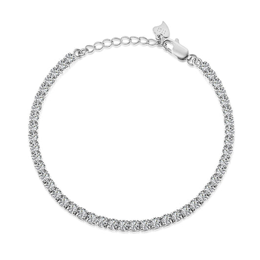 [Spark Jewelry]Sparkling Round Cut Daily Bracelet