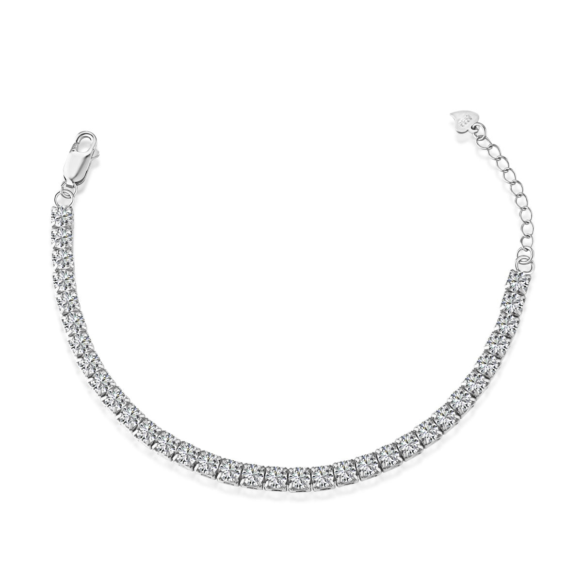 [Radiant Jewelry]Sparkling Radiant Princess Cut Tennis Bracelet