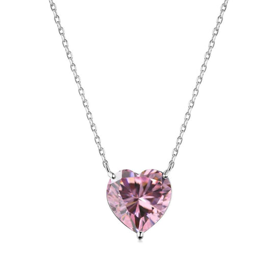 [Spark Jewelry]6.0 carat Radiant Heart Shape Necklace