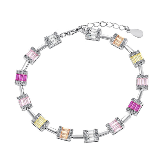 [Spark Jewelry]Dainty Charming Emerald Cut Daily Bracelet
