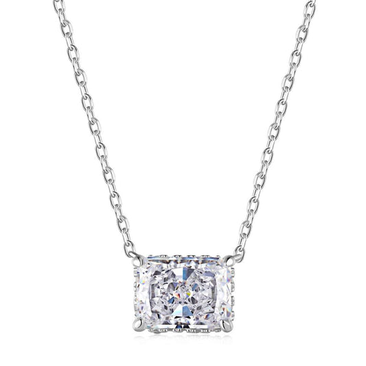 [Spark Jewelry]Luxurious Square Shape Colorful Necalack