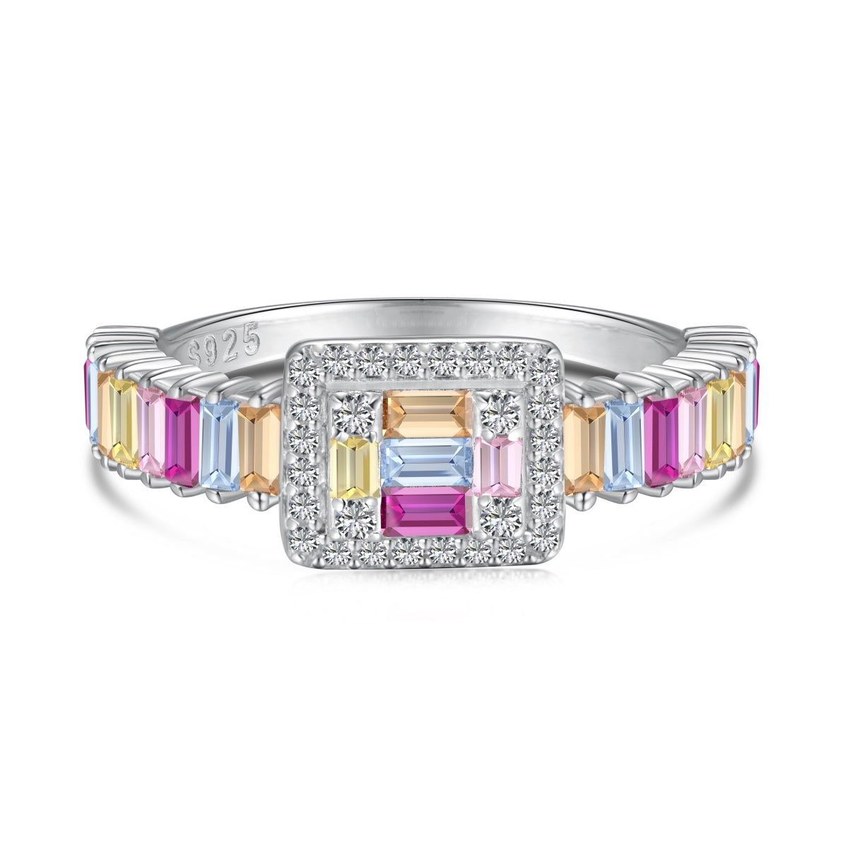 [Radiant Jewelry]Exquisite Colorful Radiant Cut Party Ring