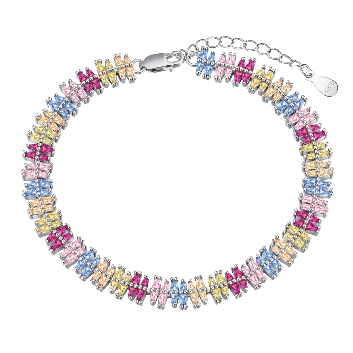 [Radiant Jewelry]Sparkling Exquisite Multi Cut Party Bracelet