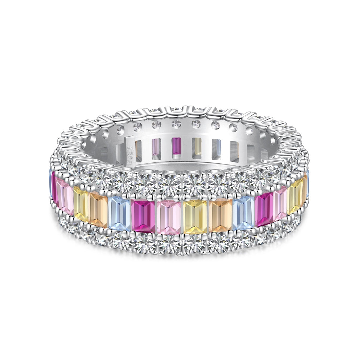 [Radiant Jewelry]Dainty Colorful Radiant Cut Daily Ring