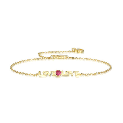 [Radiant Jewelry]Romantic Heart Shape Lover Bracelet
