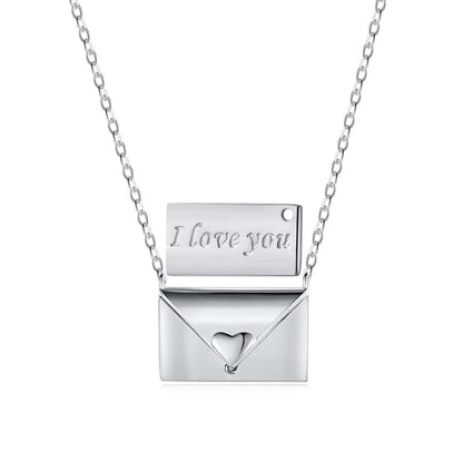 [Radiant Jewelry]Envelope Heart Shape Mother's Day Necklace