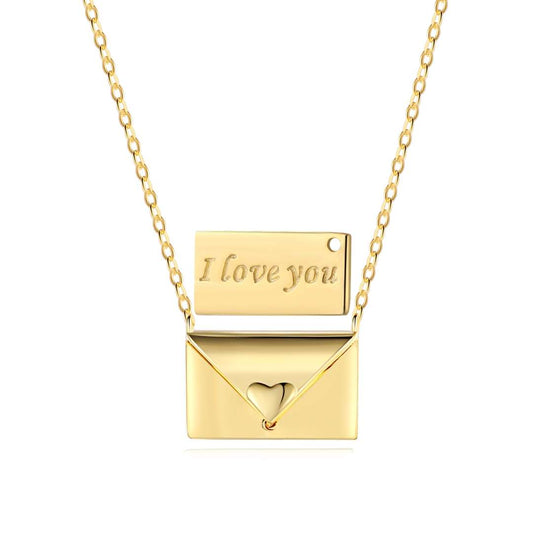 [Spark Jewelry]Envelope Heart Shape Mother's Day Necklace