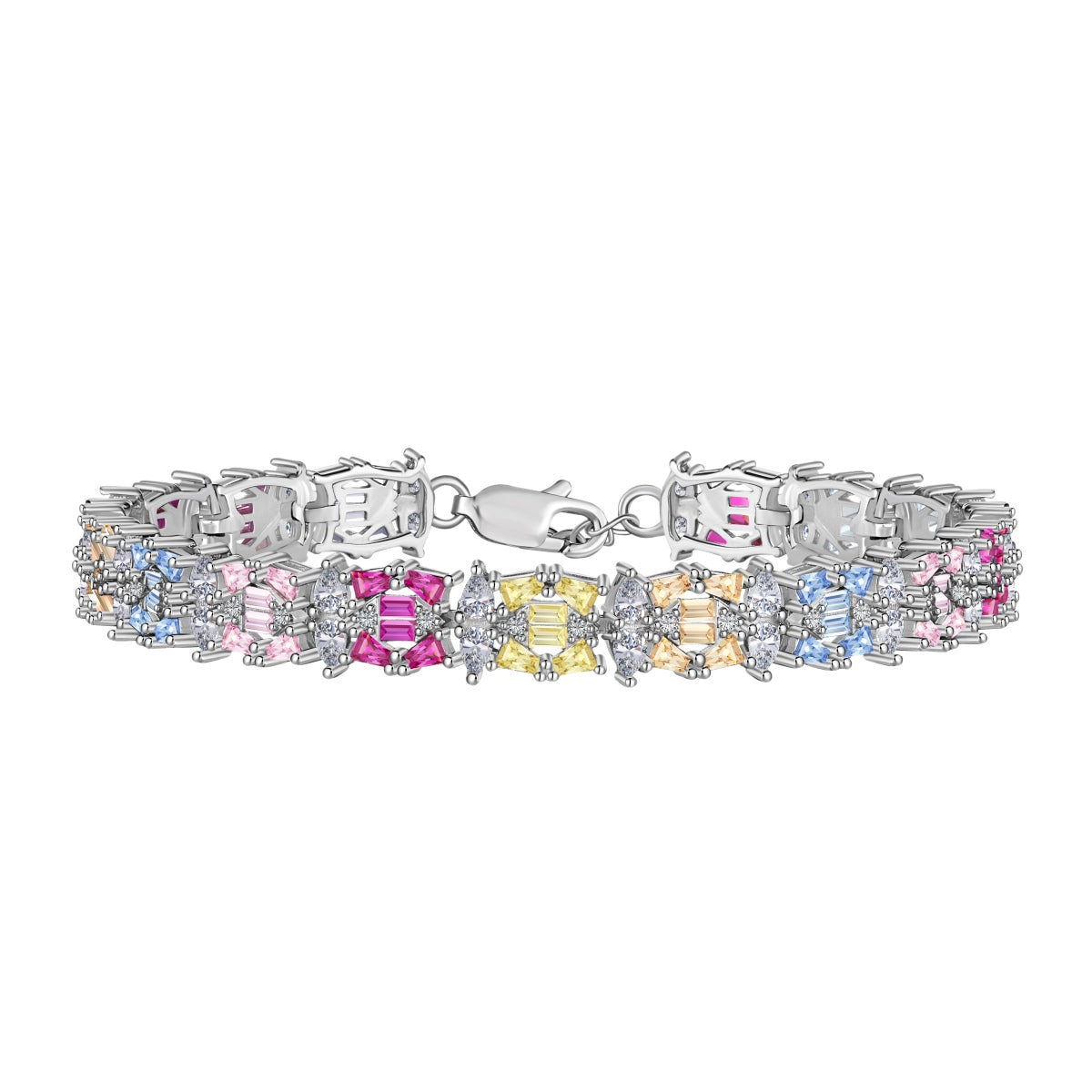[Radiant Jewelry]Delicate Colorful Multi Cut Party Bracelet