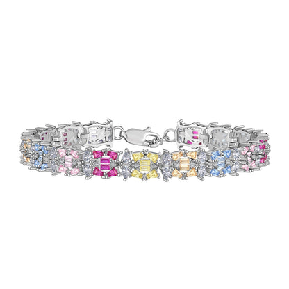 [Radiant Jewelry]Delicate Colorful Multi Cut Party Bracelet