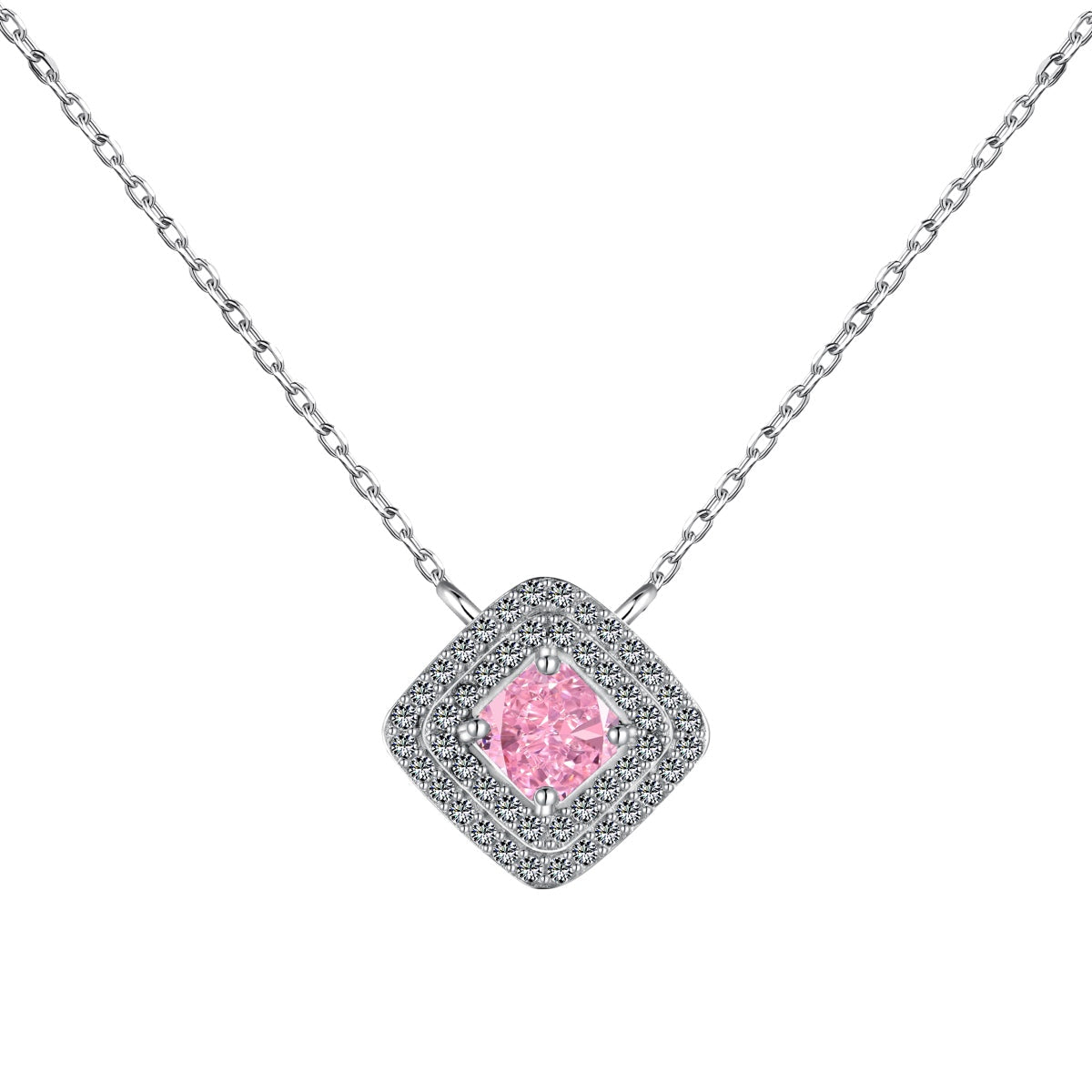 [Radiant Jewelry]Sparkling Asscher Cut Necklace