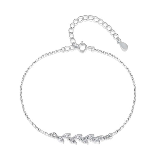 [Spark Jewelry]Elegant Wheat Leaves Shape Bracelet