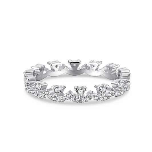 [Spark Jewelry]Elegant Resplendent Round Shape Party Ring