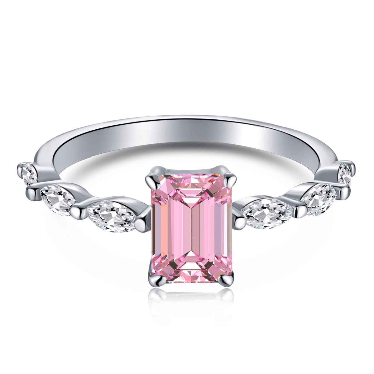 [Radiant Jewelry]1.0 Carat Dainty Resplendent Radiant Cut Daily Ring