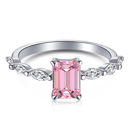 [Radiant Jewelry]1.0 Carat Dainty Resplendent Radiant Cut Daily Ring