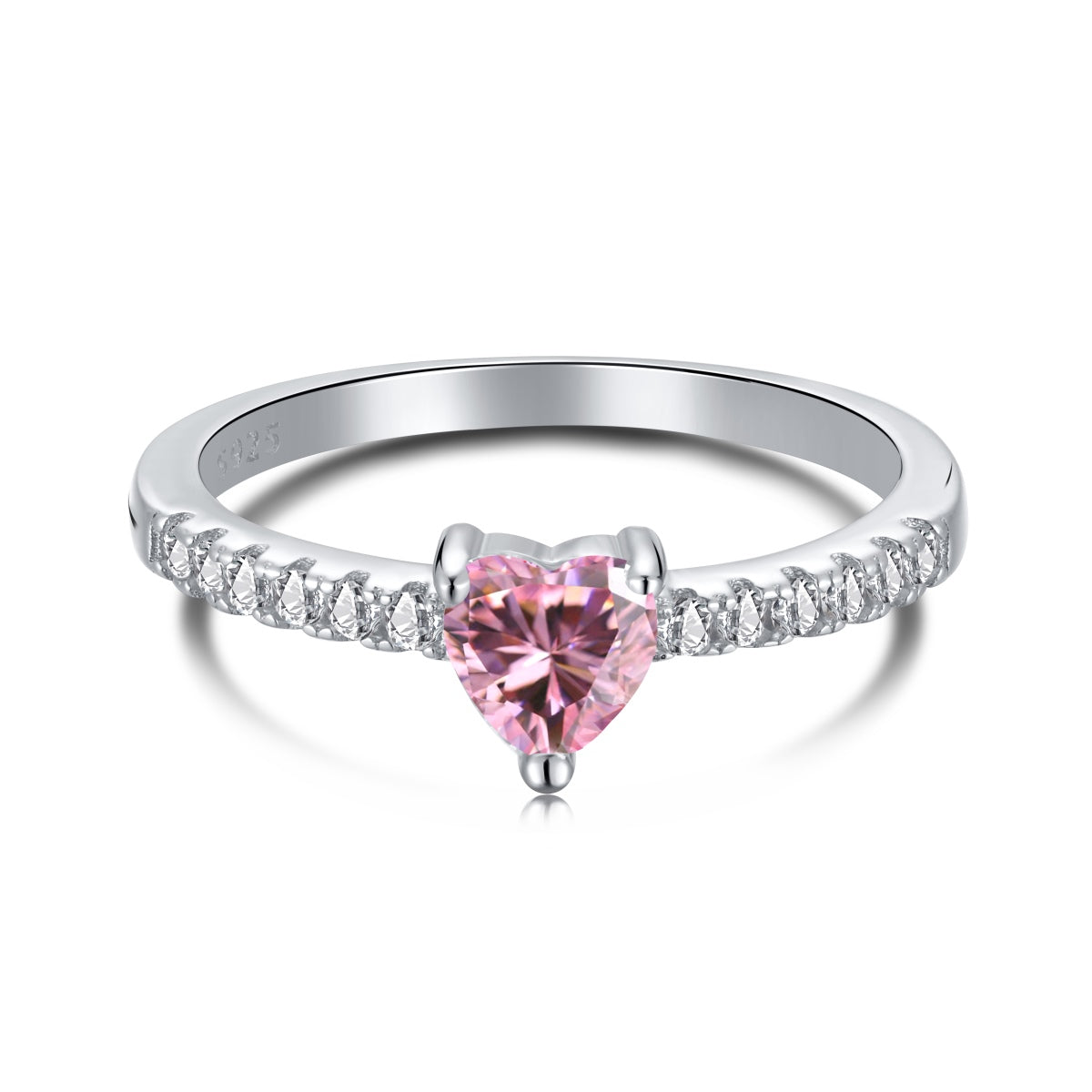[Radiant Jewelry]0.5 Carat CaratEternity Charming Heart Shape Lover Ring