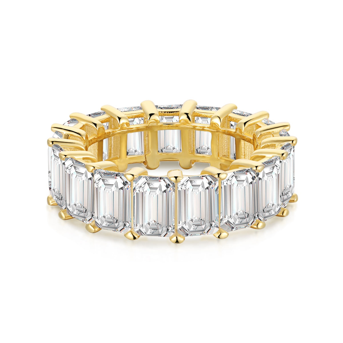 [Radiant Jewelry]0.75 Carat Elegant Emerald Cut Tennis Ring