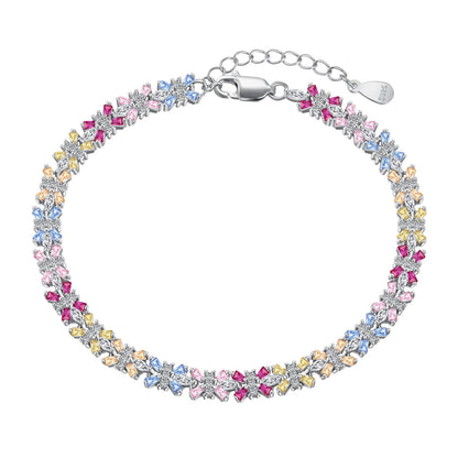[Radiant Jewelry]Radiant Colorful Emerald Cut Party Bracelet