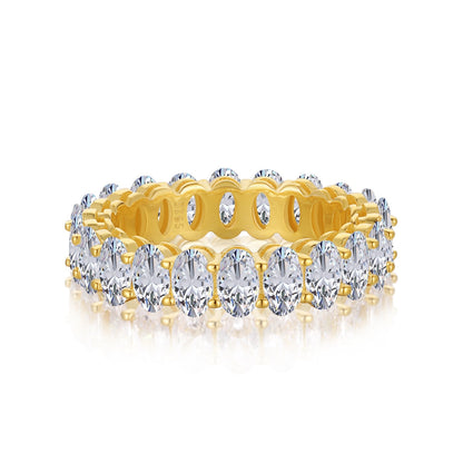 [Radiant Jewelry]Ornate Oval Cut Tennis Ring
