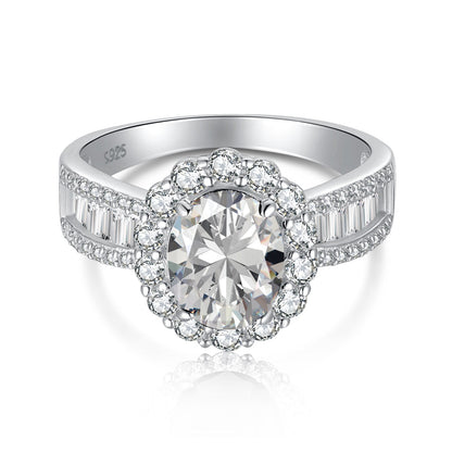 [Radiant Jewelry]1.5 Carat Dazzling Charming Oval Cut Banquet Ring