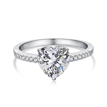 [Radiant Jewelry]2.0 Carat Dazzling Lustrous Heart Cut Lover Ring