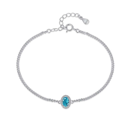 [Spark Jewelry]Exquisite Oval Shape Bracelet