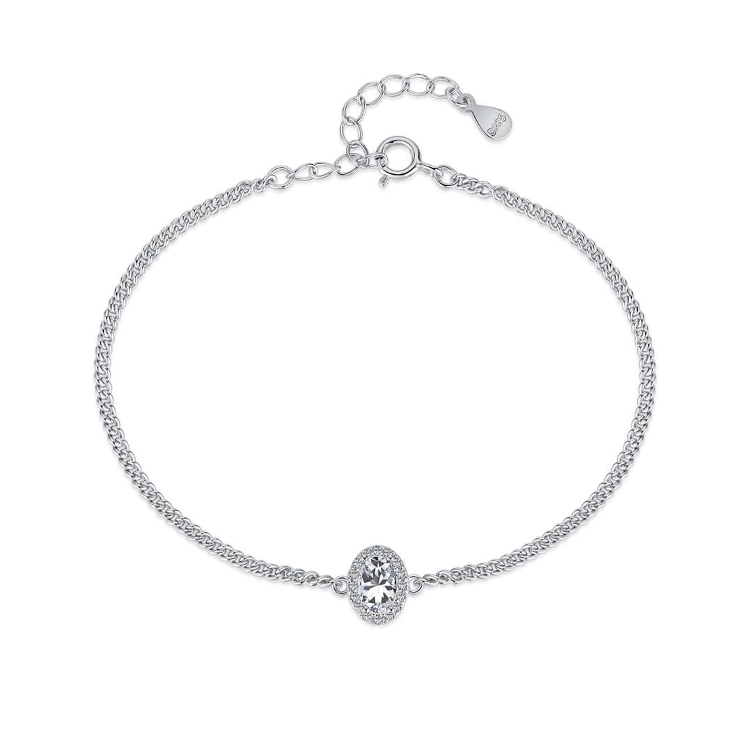 [Radiant Jewelry]Exquisite Oval Shape Bracelet